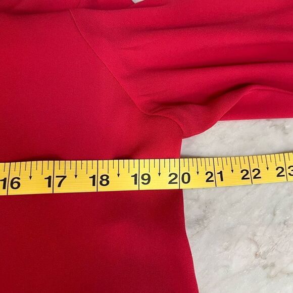 Loft red blouse ruffle detail - hem, cuffs and back size S - Picture 5 of 6